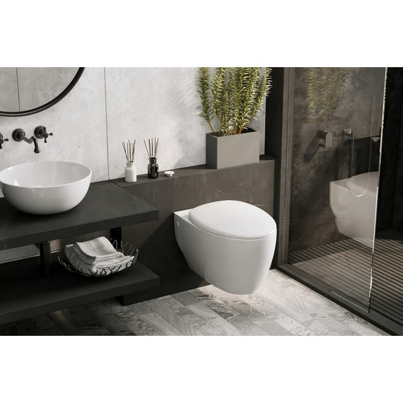 Инсталляция с подвесным унитазом комплект: Abber AC0101P с подвесным импульсным унитазом Bequem AC1107P с крышкой микролифт - фото 3