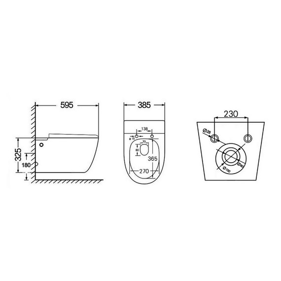 Инсталляция с подвесным унитазом комплект: Abber AC0101P с подвесным импульсным унитазом Bequem AC1107P с крышкой микролифт - фото 6