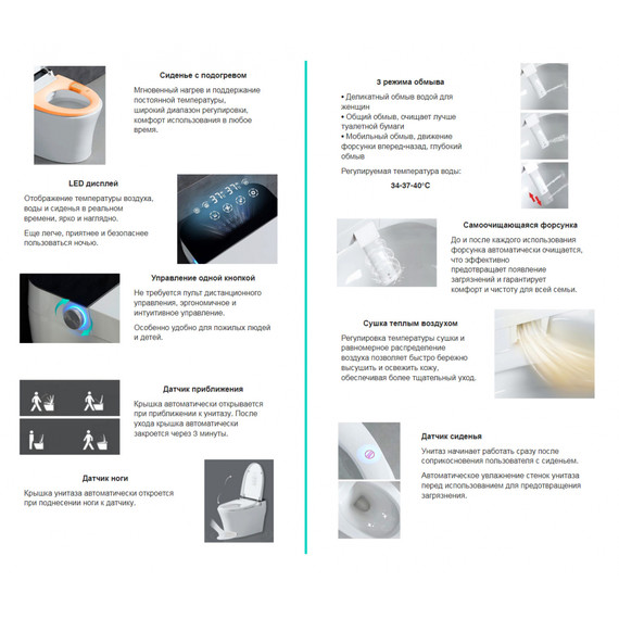 Инсталляция с подвесным унитазом комплект: Abber AC0101P2 с подвесным импульсным унитазом-биде Bequem AC1119S с крышкой микролифт - фото 9