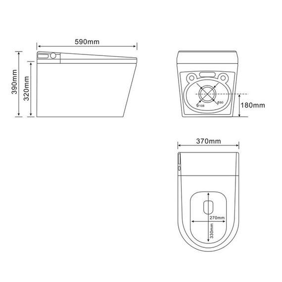 Инсталляция с подвесным унитазом комплект: Abber AC0101P с подвесным импульсным унитазом-биде Bequem AC1119S с крышкой микролифт - фото 9