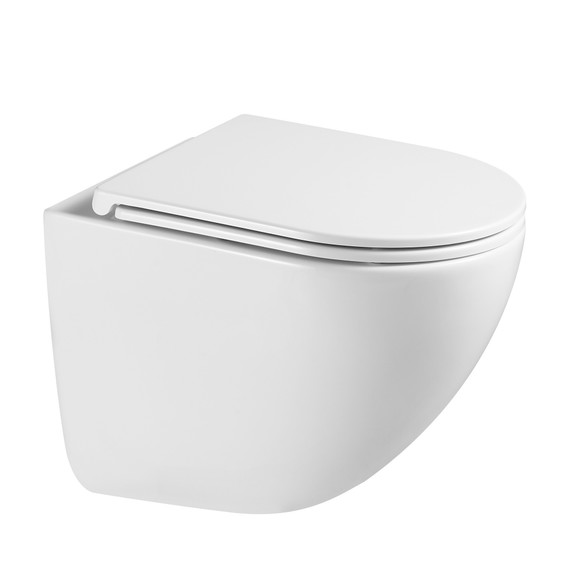 Инсталляция с подвесным унитазом комплект: Abber AC0105 с подвесным унитазом Bequem AC1131TC с крышкой микролифт, кнопка смыва AC0121MW белая матовая (система смыва Торнадо) - фото 2