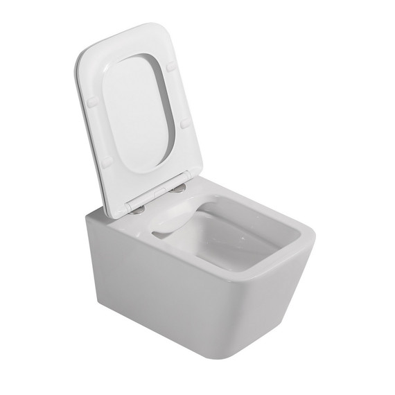 Инсталляция с подвесным унитазом комплект: Abber AC0105 с подвесным унитазом Rechteck AC1201 с крышкой микролифт, кнопка смыва AC0120MW белая матовая - фото 3