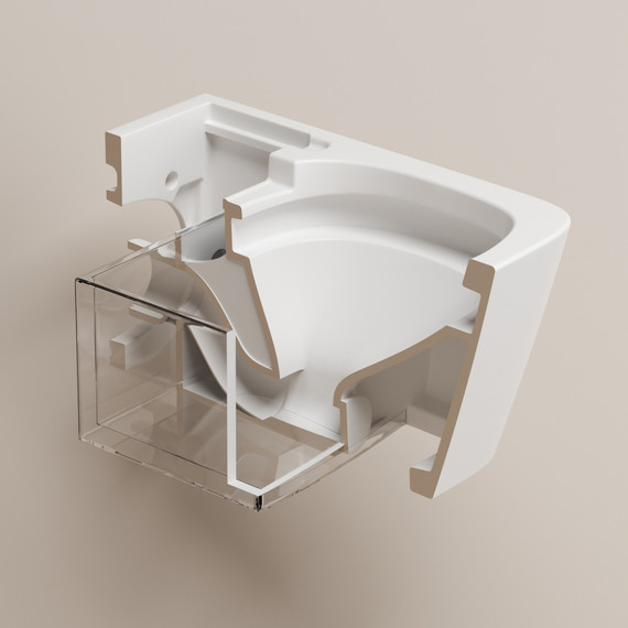 Инсталляция с подвесным унитазом комплект: Abber AC0101P2 с подвесным импульсным унитазом-биде Rechteck AC1215S с крышкой микролифт - фото 18