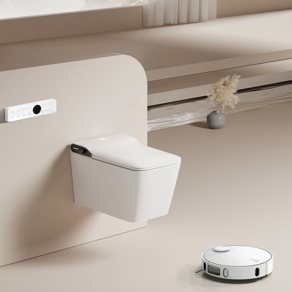 Инсталляция с подвесным унитазом комплект: Abber AC0101P с подвесным импульсным унитазом-биде Rechteck AC1215S с крышкой микролифт - фото 4