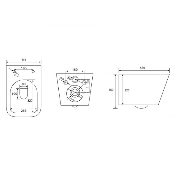 Инсталляция с подвесным унитазом комплект: Abber AC0105 с подвесным унитазом Rechteck AC1201 с крышкой микролифт, кнопка смыва AC0121MCH матовый хром - фото 8