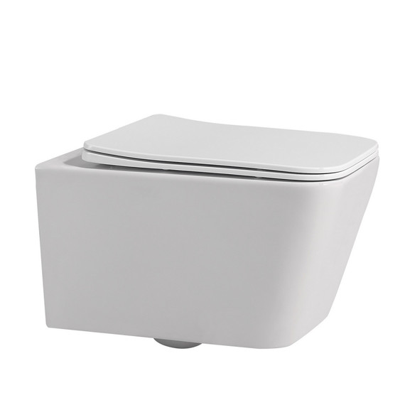 Инсталляция с подвесным унитазом комплект: Abber AC0105 с подвесным унитазом Rechteck AC1201 с крышкой микролифт, кнопка смыва AC0121MW белая матовая - фото 2