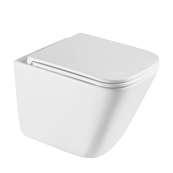 Инсталляция с подвесным унитазом комплект: Abber AC0105 с подвесным унитазом Rechteck AC1219TC с крышкой микролифт, кнопка смыва AC0120MW белая матовая (система смыва Торнадо) - фото 2