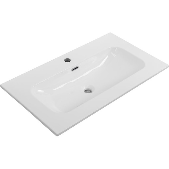 Тумба подвесная с раковиной Cezares ECO-CER-N-800-2C-SO-VDO-P 80 см (раковина CZR-8073-80) светло-зелёный матовый - фото 2