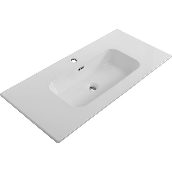 Тумба подвесная с раковиной-столешницей Cezares DUET-N-1000-2C-SO-GPR-P 100 см (раковина CZR-8095-100) серый жёмчужный - фото 2