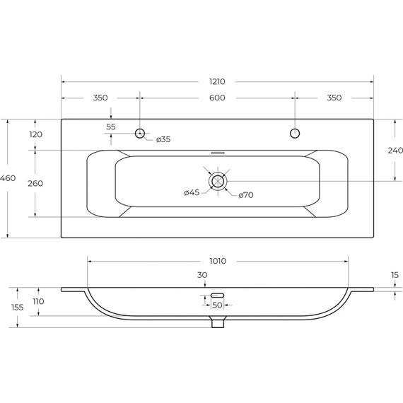 Тумба подвесная с раковиной Cezares ECO-CER-N-1200-2C-SO-VDO-P 120 см (раковина CZR-8073-120-1-2) светло-зелёный матовый - фото 4