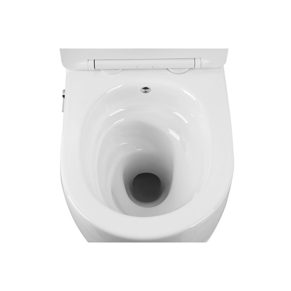 Унитаз-биде подвесной безободковый ABBER Bequem AC1104TNS с тонкой крышкой микролифт (система смыва Торнадо) - фото 6