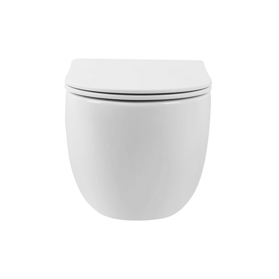 Унитаз подвесной безободковый Abber Bequem AC1104TN с тонкой крышкой микролифт (система смыва Торнадо) - фото 3