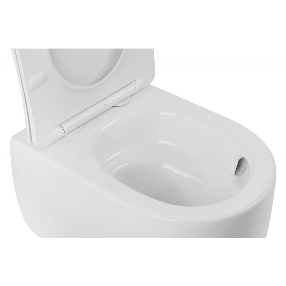 Унитаз подвесной безободковый Abber Bequem AC1104TN с тонкой крышкой микролифт (система смыва Торнадо) - фото 4