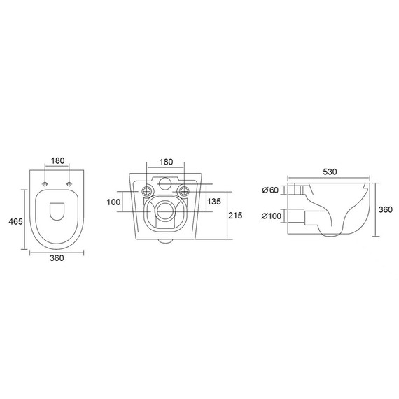 Унитаз подвесной безободковый Abber Bequem AC1104TN с тонкой крышкой микролифт (система смыва Торнадо) - фото 11
