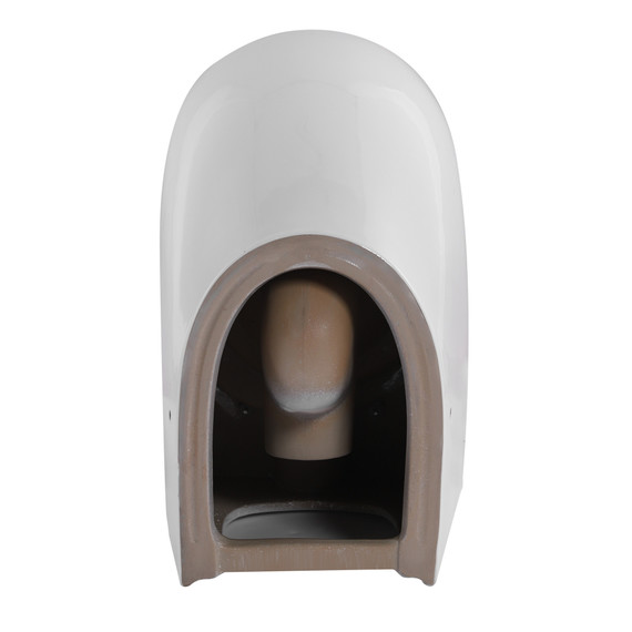 Унитаз приставной безободковый Abber Bequem AC1111T с тонкой крышкой микролифт (система смыва Торнадо) - фото 9