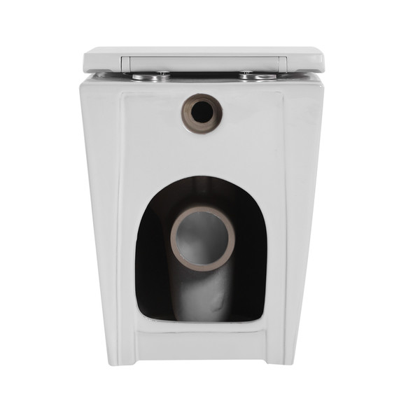 Унитаз приставной безободковый Abber Bequem AC1111T с тонкой крышкой микролифт (система смыва Торнадо) - фото 10