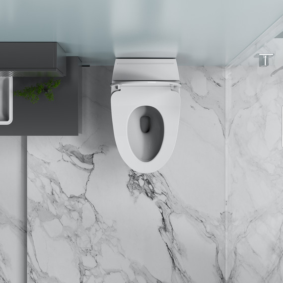 Унитаз подвесной импульсный Abber Bequem AC1124P с тонкой крышкой микролифт - фото 6