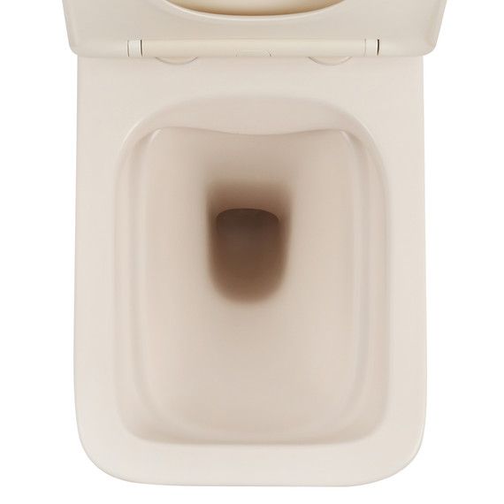 Унитаз подвесной безободковый Abber Rechteck AC1201MBE с тонкой крышкой микролифт, светло-бежевый матовый - фото 6