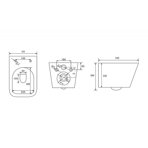 Унитаз подвесной безободковый Abber Rechteck AC1201MBE с тонкой крышкой микролифт, светло-бежевый матовый - фото 12