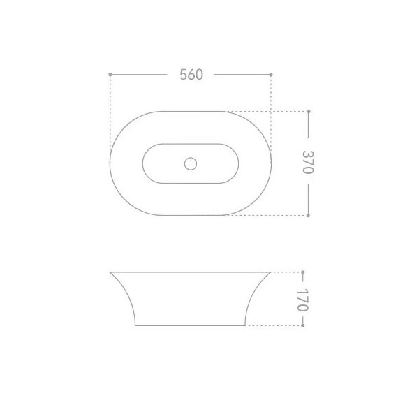 Раковина-чаша Abber Bequem 56 см AC2226L - фото 6