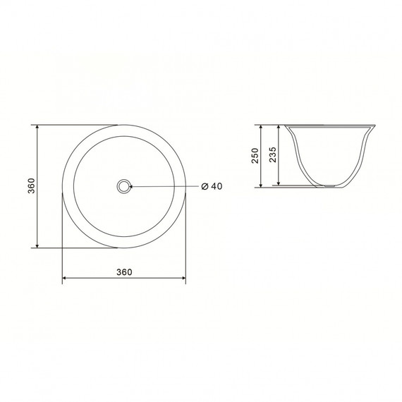 Раковина-чаша Abber Bequem 36 см AC2122 - фото 7