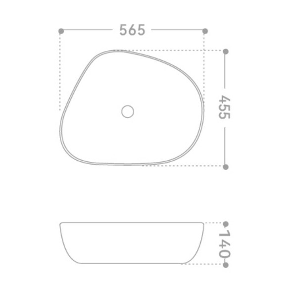 Раковина-чаша Abber Bequem 56 см AC2124 - фото 5
