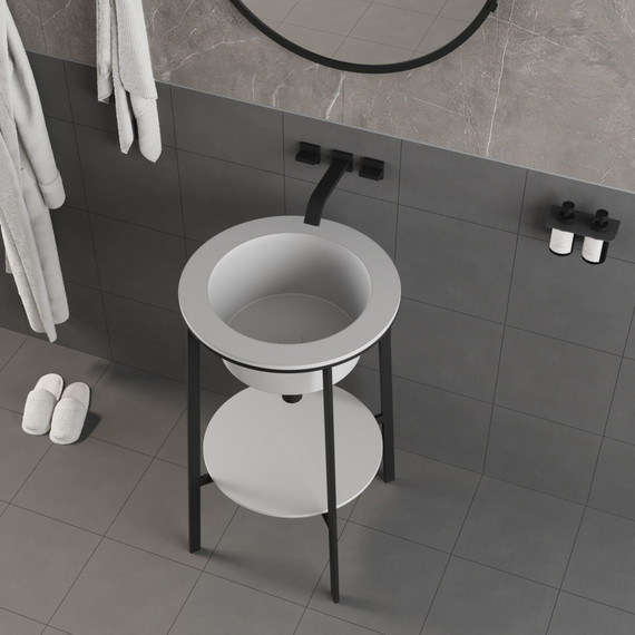 Раковина с консолью Abber Bequem 50 см AC2130 - фото 7