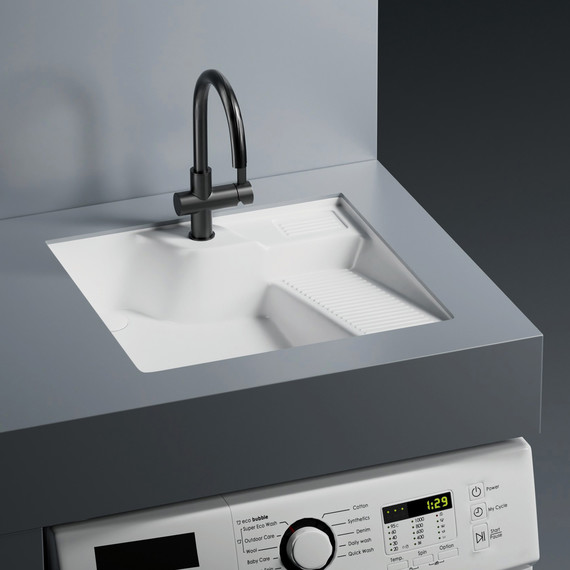 Раковина над стиральной машиной ABBER Rechteck 55 см AC2224R - фото 