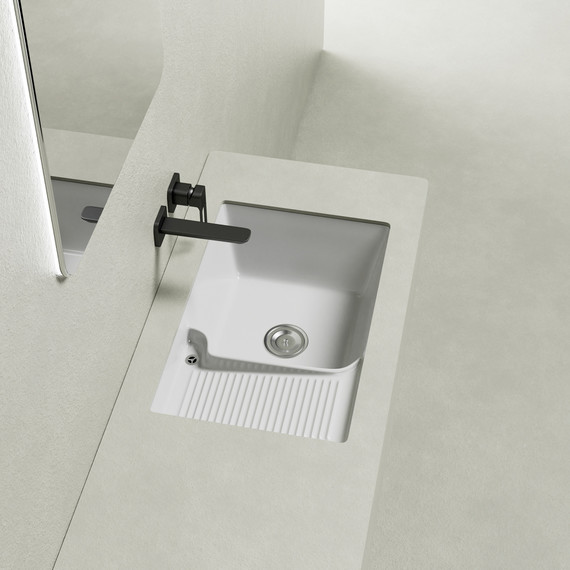 Раковина над стиральной машиной ABBER Rechteck 54 см AC2225L - фото 2