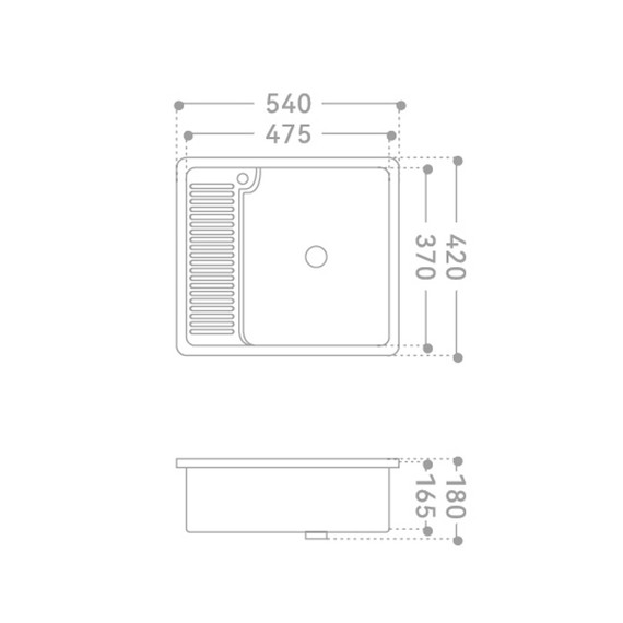 Раковина над стиральной машиной ABBER Rechteck 54 см AC2225L - фото 5