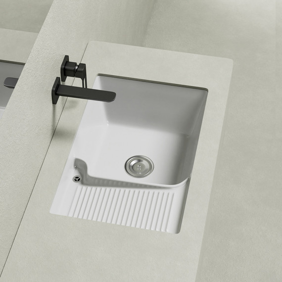 Раковина над стиральной машиной ABBER Rechteck 64 см AC2226L - фото 