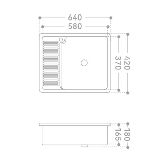 Раковина над стиральной машиной ABBER Rechteck 64 см AC2226L - фото 5