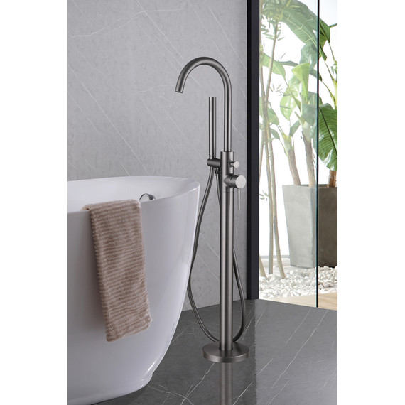 Смеситель для ванны Abber Wasser Kreis AF8115NGN (со скрытой частью) никель - фото 2