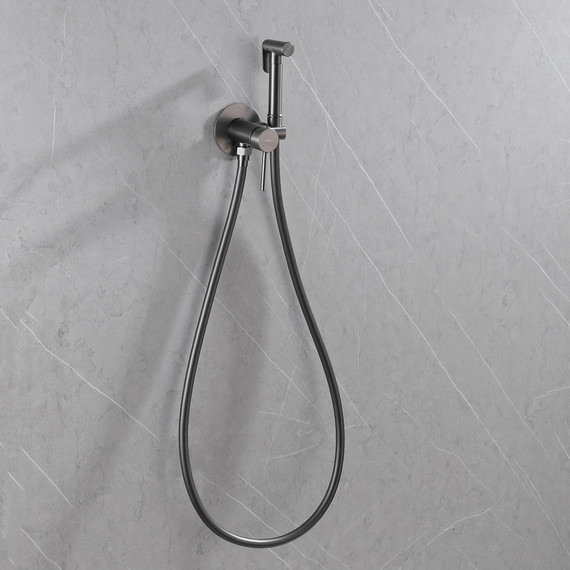 Набор для гигиенического душа Abber Wasser Kreis AF8125NG (со скрытой частью) никель - фото 3