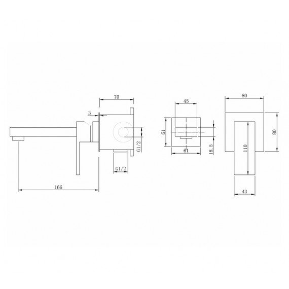 Смеситель для раковины настенный Abber Daheim AF8212W (со скрытой частью) белый матовый - фото 4