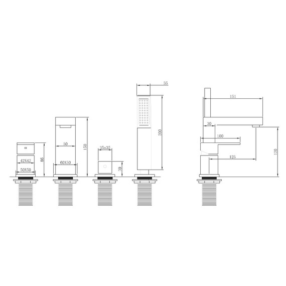 Смеситель для ванны Abber Daheim AF8213SP, сатин - фото 3