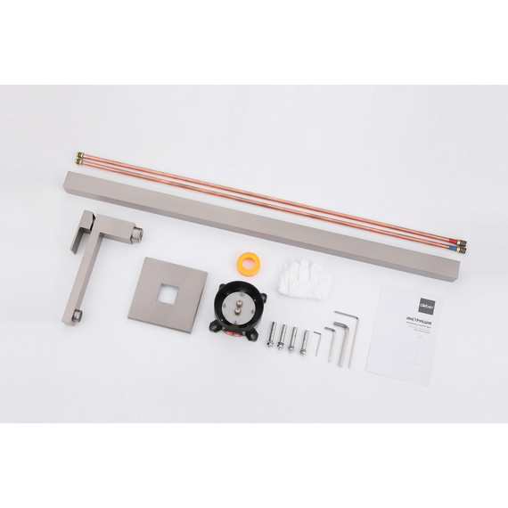 Смеситель для раковины напольный Abber Daheim AF8241SP (со скрытой частью) сатин - фото 3