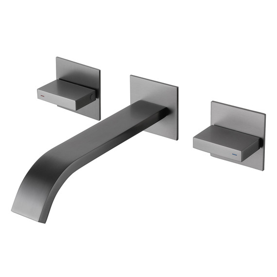 Смеситель для раковины настенный Abber Wasserfall AF8612NG (со скрытой частью) никель - фото 