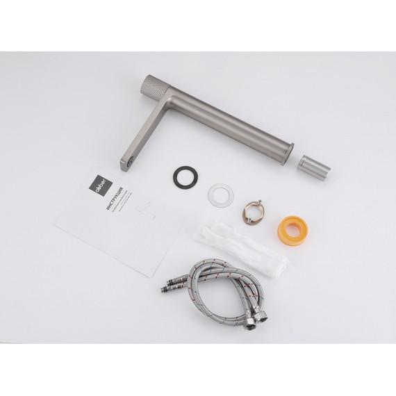 Смеситель для раковины высокий Abber Rund AF8711SP, сатин - фото 3