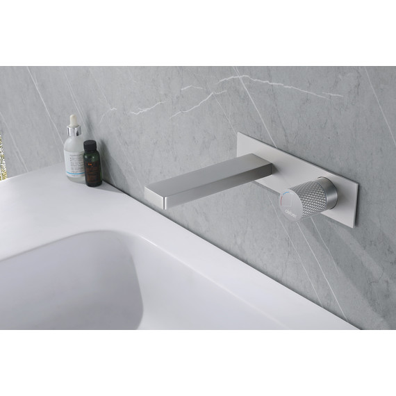 Смеситель для раковины настенный Abber Rund AF8712SP (со скрытой частью) сатин - фото 2