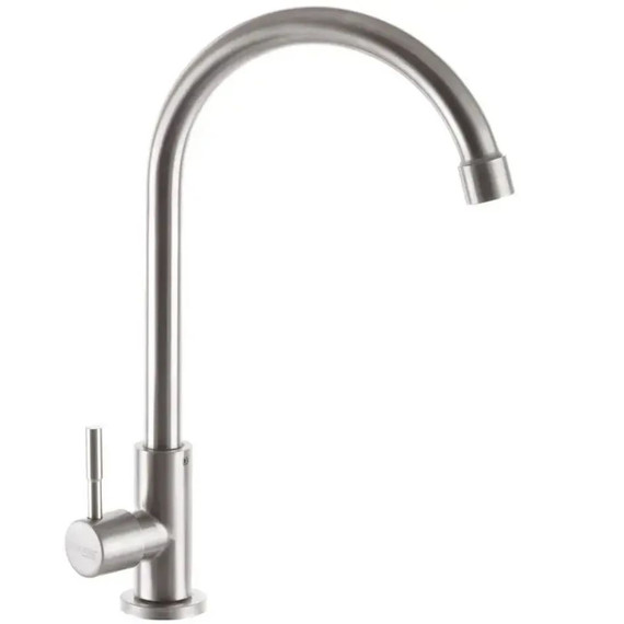 Смеситель для кухни на одну воду Mixxus MONO-01.SUS, нержавеющая сталь - фото 