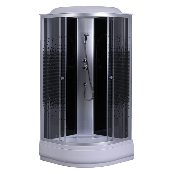 Душевая кабина Loranto 80х80 см CS-6680-25K 80, хром/узор - фото 