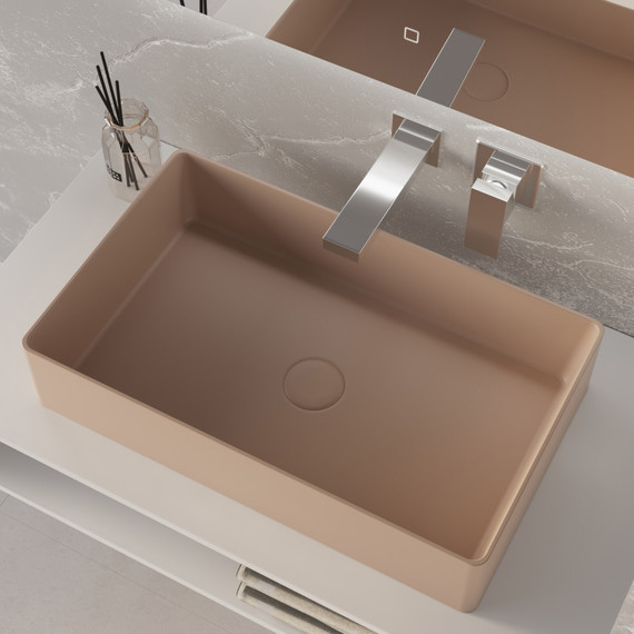 Раковина-чаша Abber Rechteck 60 см AC2220MK, хаки матовая - фото 2