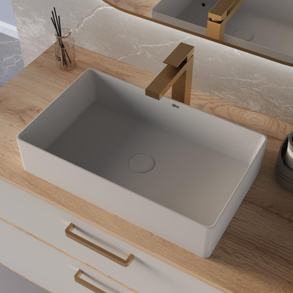 Раковина-чаша Abber Rechteck 60 см AC2220MW, белая матовая - фото 2