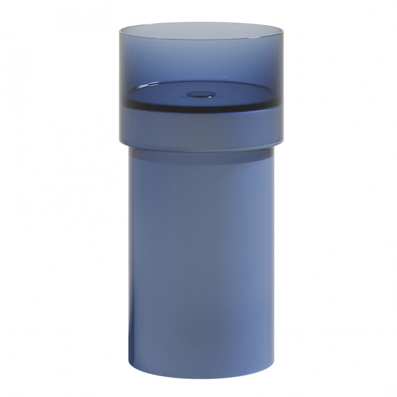 Раковина напольная прозрачная Abber Kristall 45 см AT2701Saphir-H, синий - фото 5