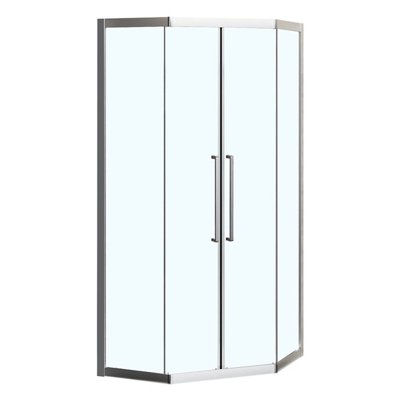 Душевое ограждение Azario OSAKA 100х100 см AZ-092K2-100-CH-CL, хром/прозрачное - фото 
