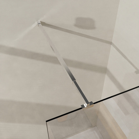 Душевая перегородка Azario Walk-in 120 см AZ-251-120-BGL-CL (стекло 8 мм) золото брашированное/прозрачное - фото 4