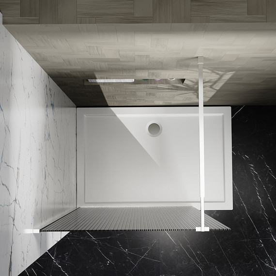 Душевая перегородка Azario Walk-in 90 см AZ-251-90-BGL-CRF (стекло 8 мм) золото брашированное/рифленое - фото 6