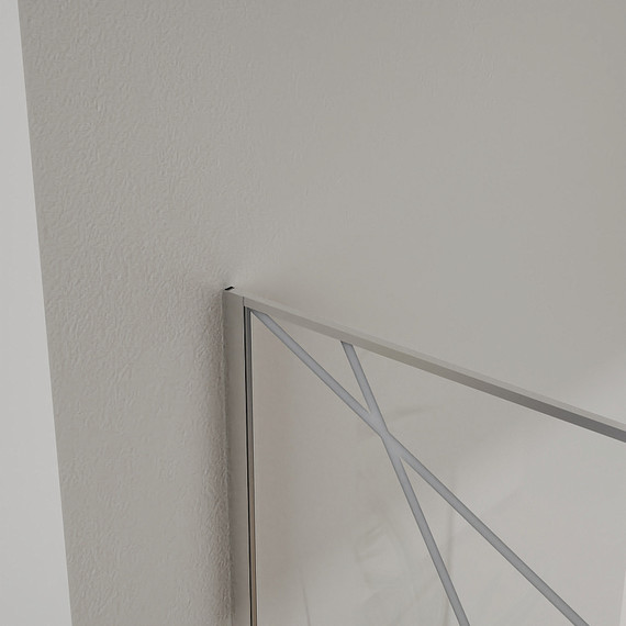 Душевая перегородка Azario Walk-in 100 см AZ-271-100-BGL-CGP (стекло 8 мм) золото брашированное/узор - фото 4