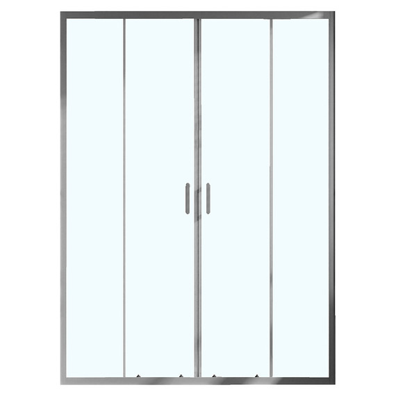 Душевая дверь Azario Tokyo 170 см AZ-362K2-170-MGR-CL, графит матовый/прозрачное - фото 